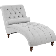 MURET - Chaise longue - Lichtgrijs - Symmetrisch - Polyester
