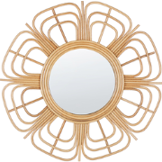 PASAKU - Wandspiegel - Natuurlijk  - Rotan