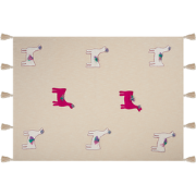 NANDYAL - Plaid - Beige - 130 x 180 cm - Katoen