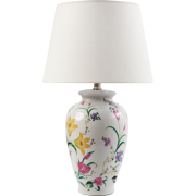 ACROSSO - Tafellamp - Wit - Porselein/Linnen