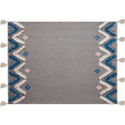 KOTTAYAM - Plaid - Grijs - 130 x 180 cm - Katoen