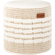ABTIN - Poef - Wit/Beige - Jute