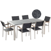 GROSSETO  - Tuinset voor 6 - Grafietgrijs - Graniet