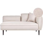 CHEVANNES - Chaise longue - Lichtbeige - Bouclé