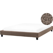 ROANNE - Tweepersoonsbed - Taupe - 180 x 200 cm - Bouclé