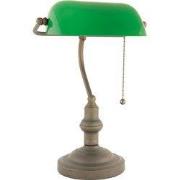 Lumilamp Bureaulamp Groen Bruin Metaal