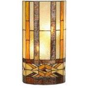 Lumilamp Wandlamp Tiffany Beige Bruin Metaal