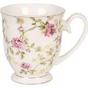 Clayre & Eef Mok Wit Porselein Bloemen