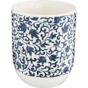 Clayre & Eef Mok Blauw Porselein Bladeren