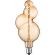 Edison Vintage LED filament lichtbron Bubbel - Amber - Spiraal - Retro...