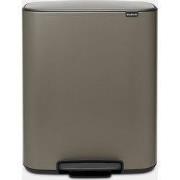 Bo Pedaalemmer, met 2 binnenemmers, 2 x 30 liter - Platinum
