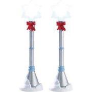 Snowflake lamp post set of 2 b/o 4.5v