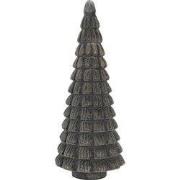 Clayre & Eef Beeld Kerstboom Bruin Glas