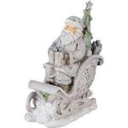 Clayre & Eef Beeld Kerstman Grijs Kunststof