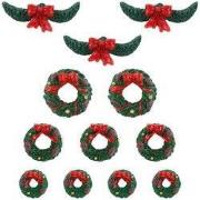 Garland and wreaths, set of 12