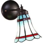 Lumilamp Wandlamp Tiffany Blauw Rood Glas