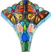 Lumilamp Wandlamp Tiffany Groen Blauw Glas