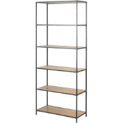 Vic houten staande boekenkast naturel - 77 x 185 cm