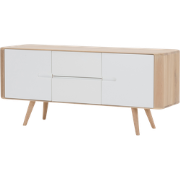 Ena sideboard houten dressoir whitewash - 135 cm
