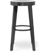 Fico houten barkruk zwart gebeitst - 75 cm