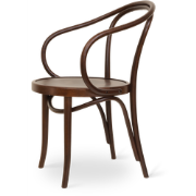 Venice No. 9 houten eetkamerstoel met armleuningen walnoot