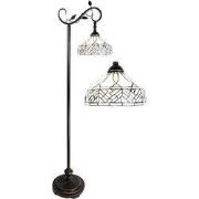 Lumilamp Tiffany Vloerlamp Bruin Beige Polyresin