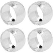 QUVIO Servetringen - set van 4 - Zilver