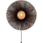 Wandlamp Kalimantan - Bamboe/Zwart - Ø60cm