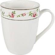 Clayre & Eef Mok Wit Roze Porselein Bloemen