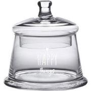 Clayre & Eef Voorraadpot Deksel Glas Hart