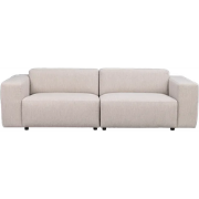 Willard gestoffeerde 3 zitsbank lichtbeige - 236 cm