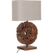 MUST Living Table lamp " all around the world ",70x35x25 cm, linen nat...