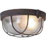 Mexlite - plafonniere - Lisanne - bruin - glas metaal - Ø 17cm - E27 -...