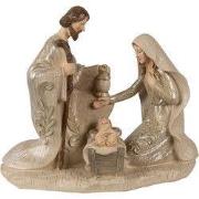 Clayre & Eef Beeld Kerstgroep Beige Polyresin