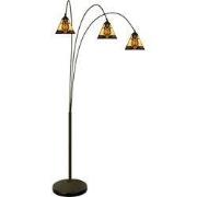 Lumilamp Tiffany Vloerlamp Beige Glas