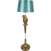 Clayre & Eef Vloerlamp Papegaai Goudkleurig Polyresin