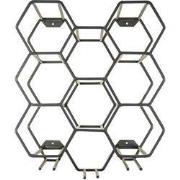 Wine Rack - Metal - Black - 11 bottles - 27x19.5x32.5cm