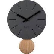 Karlsson - Wandklok Arlo pendulum - Donkergrijs