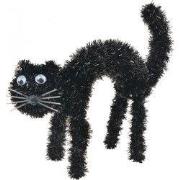 Clayre & Eef Halloween decoratie Kat Zwart Kunststof