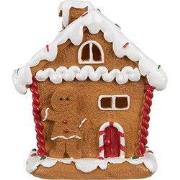 Clayre & Eef Gingerbread house met LED Bruin Polyresin
