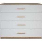 Ladenkast 4 laden Hout en Wit Decor L100 cm - Selena