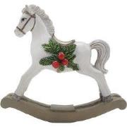 Clayre & Eef Decoratie Beeld Hobbelpaard Wit Polyresin