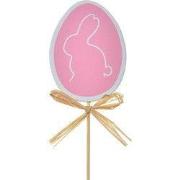 Clayre & Eef Plantensteker Ei Roze Hout