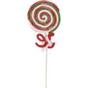 Clayre & Eef Kerstdecoratie Lolly Rood Kunststof
