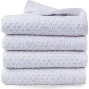 DoubleDry Handdoekenset - Popcorn Weave - 4 Stuks - 50x100 cm - 100% K...