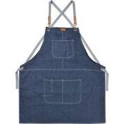 Clayre & Eef Keukenschort Blauw Polyester
