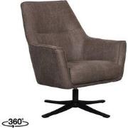 LABEL51 Fauteuil Tod - Taupe - Micro Suede - One Size