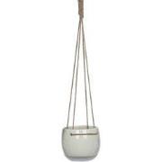 Mica Decorations resa ronde hangende bloempot wit maat in cm: 17 x 18