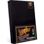 Superieur Hoeslaken - 200x220 cm - Zwart - 100% katoen