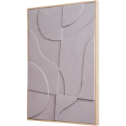 Femme reliëf wanddecoratie grijs - versie 1 - 70 x 50 cm